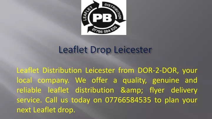 leaflet drop leicester