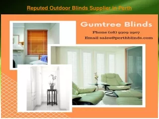 Reputed Outdoor Blinds Supplier in Perth