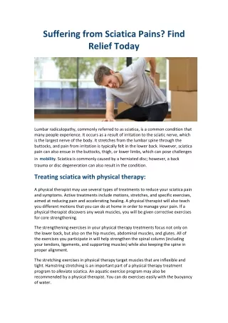 suffering from sciatica pains find relief today