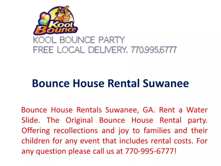 bounce house rental suwanee