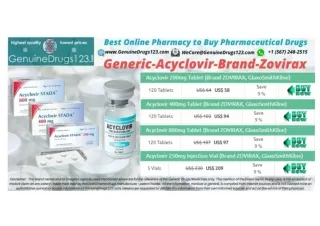 Buy Generic #Acyclovir #Zovirax 200, 400, 500 & 800 mg Tablet Online - #GenuineDrugs123