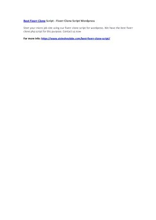 best fiverr clone script fiverr clone script
