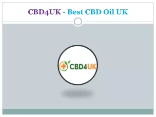 CBD4UK - Best CBD Oil in the UK
