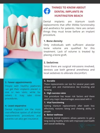 Things To Know About Dental Implants In Huntington Beach