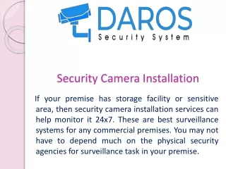 security camera installation