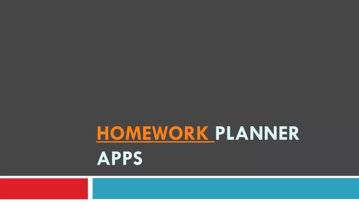 homework planner apps