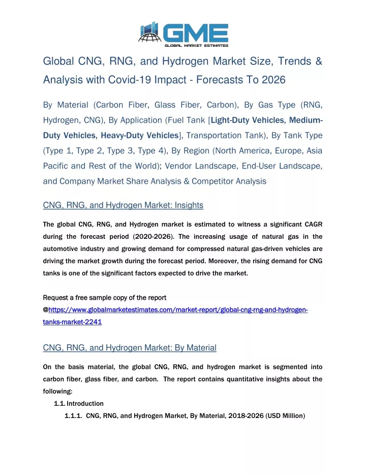 global cng rng and hydrogen market size trends