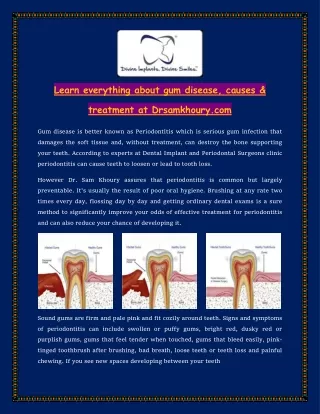 learn everything about gum disease causes