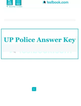 UP Police Answer Key