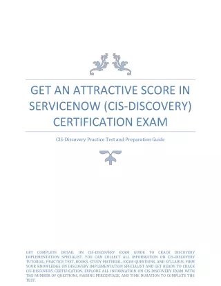 get an attractive score in servicenow