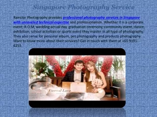 singapore photography service