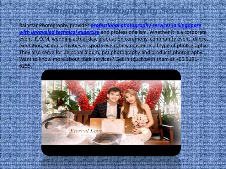 singapore photography service