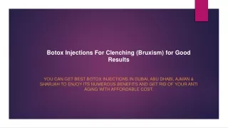botox injections for clenching bruxism for good results