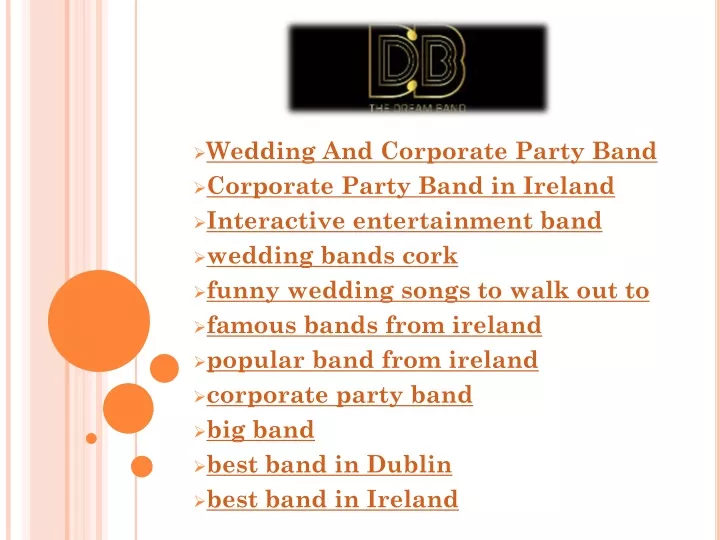 wedding and corporate party band corporate party