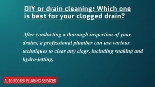 diy or drain cleaning which one is best for your clogged drain
