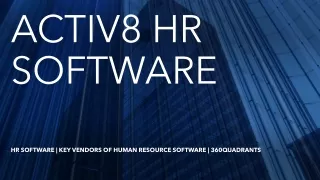 Best HR Software | Activ8 HR Software – Features and Review | 360Quadrants