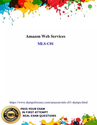MLS-C01 Exam Questions PDF - Amazon MLS-C01 Top dumps