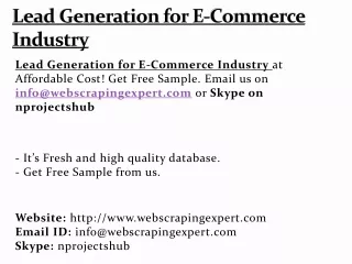 lead generation for e commerce industry