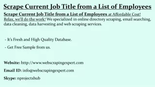 scrape current job title from a list of employees