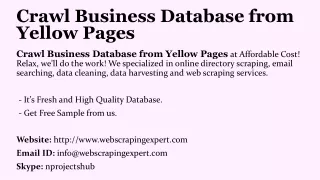 crawl business database from yellow pages