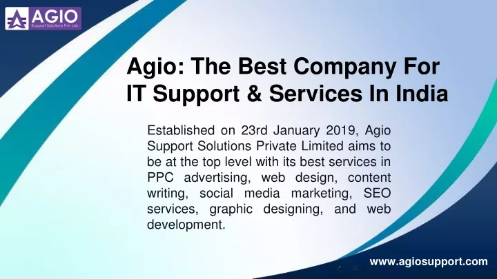 agio the best company for it support services