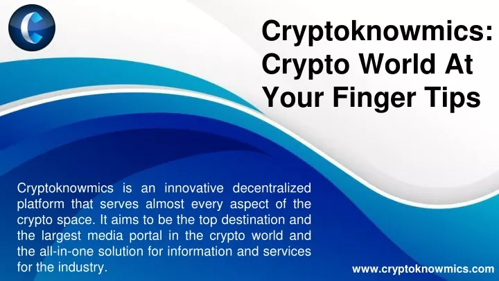 cryptoknowmics crypto world at your finger tips