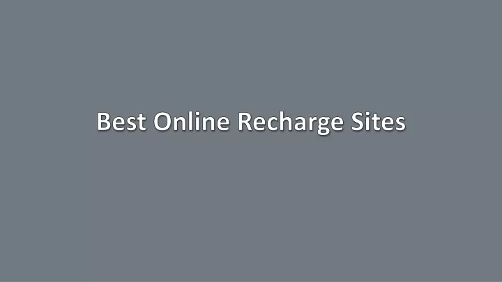 best online recharge sites