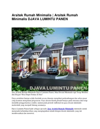 arsitek rumah minimalis arsitek rumah minimalis