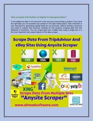 how scraped information is helpful in lead