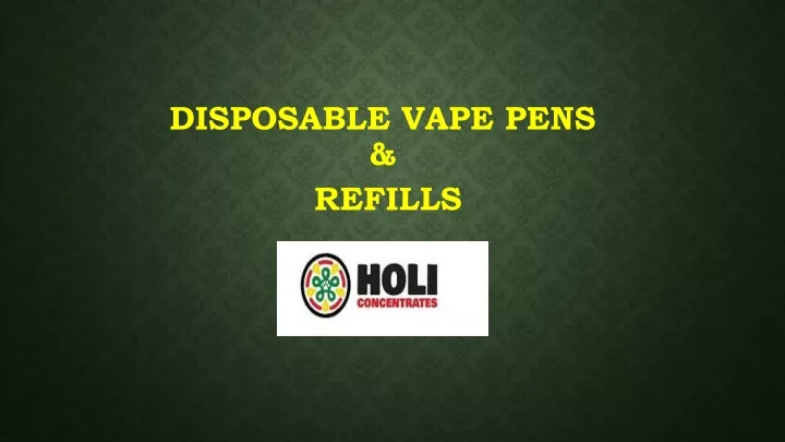 disposable vape pens refills