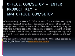 Office.com/setup