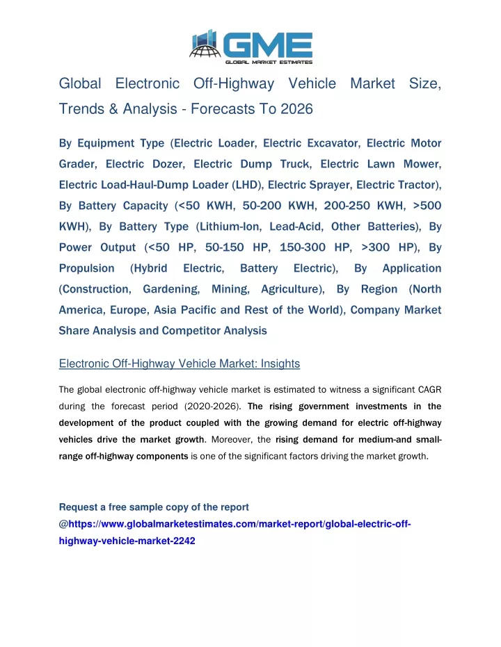 global electronic off highway vehicle market size