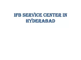 IFB Washing Machine Repair Service in Secunderabad