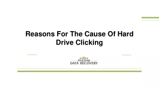Reasons For The Cause Of Hard Drive Clicking