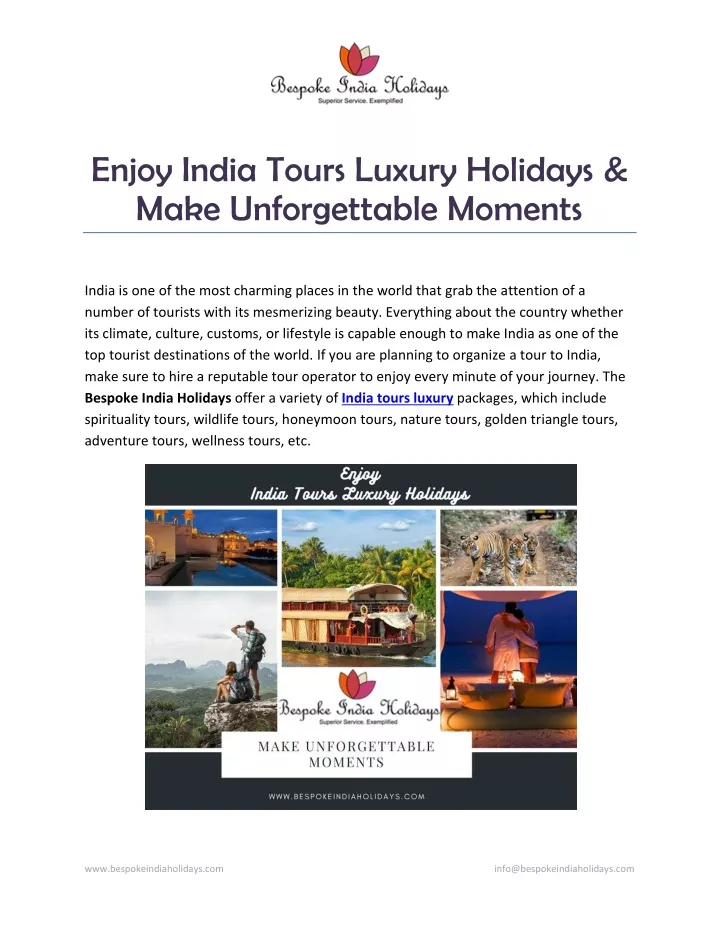 enjoy india tours luxury holidays make