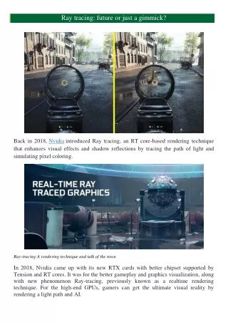 Ray Tracing in Gaming: What is the Future?