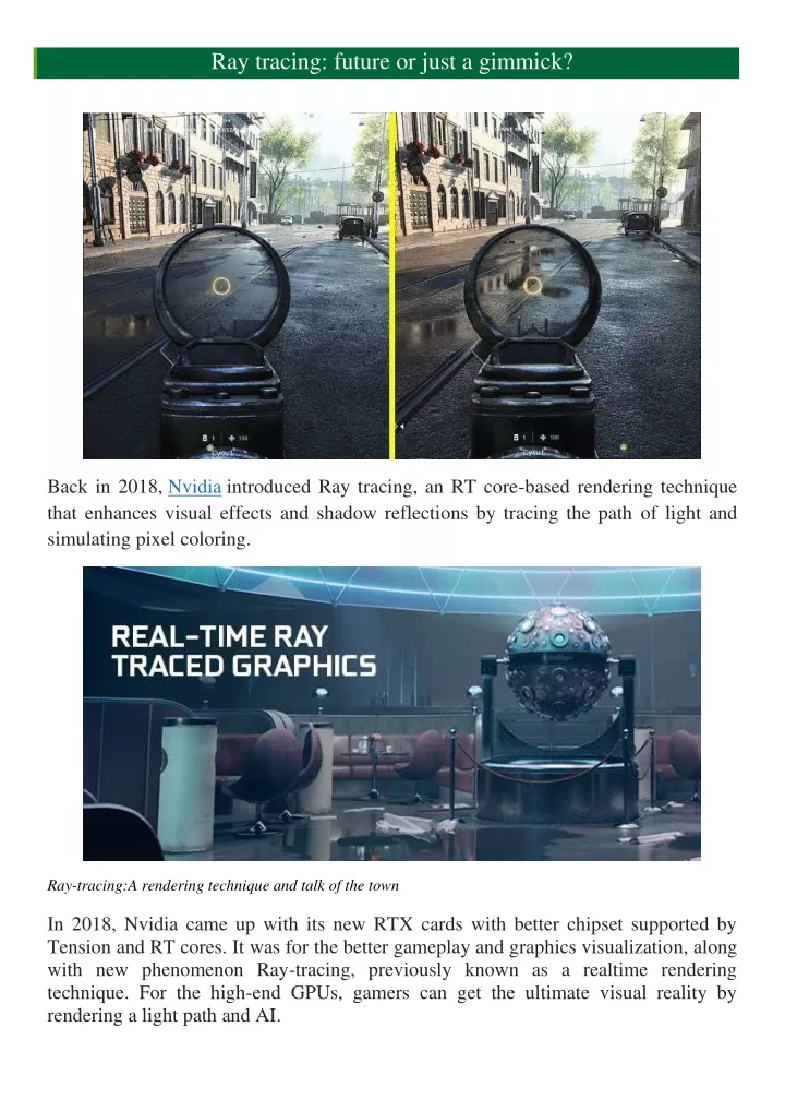 ray tracing future or just a gimmick
