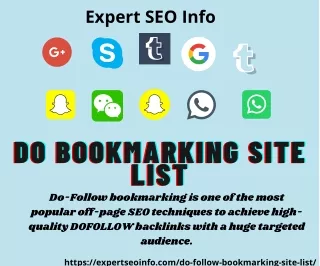 Best Do Follow Bookmarking Site List in 2020 | Expert SEO Info