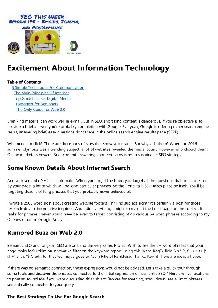 excitement about information technology