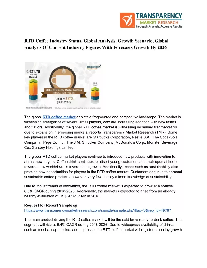 rtd coffee industry status global analysis growth
