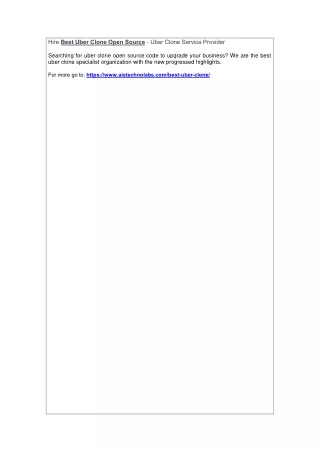 hire best uber clone open source uber clone