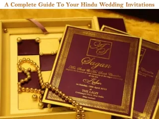 A Complete Guide To Your Hindu Wedding Invitations