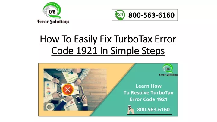 how to easily fix turbotax error code 1921 in simple steps