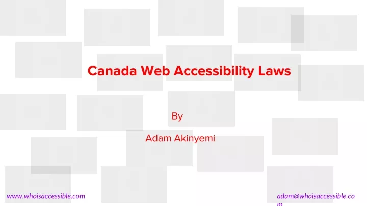 canada web accessibility laws