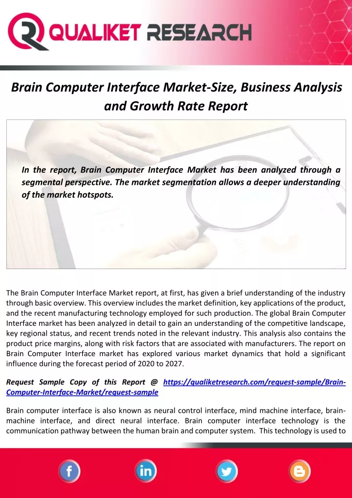 brain computer interface market size business