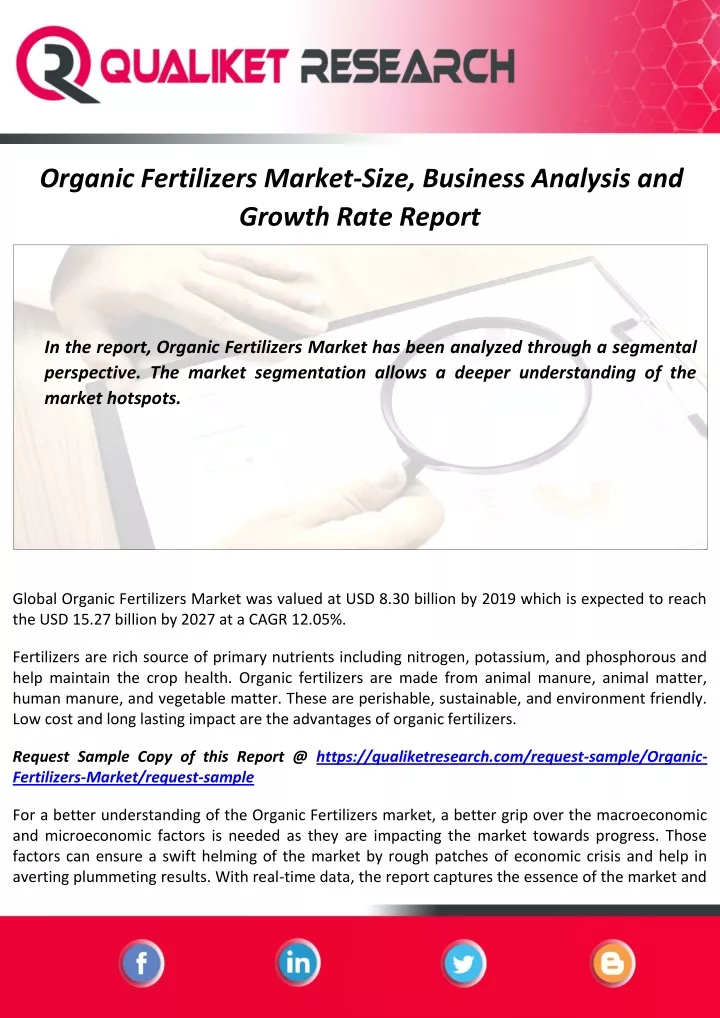 organic fertilizers market size business analysis
