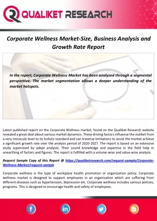 corporate wellness market size business analysis