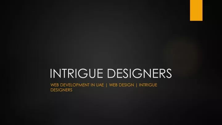intrigue designers web development