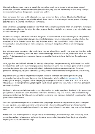 12 Reasons You Shouldn't Invest in joker tembak ikan