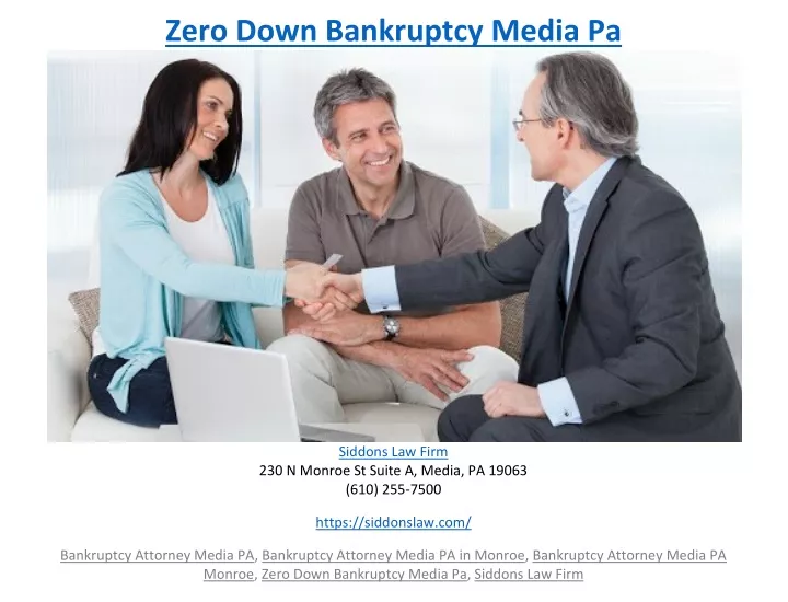 zero down bankruptcy media pa